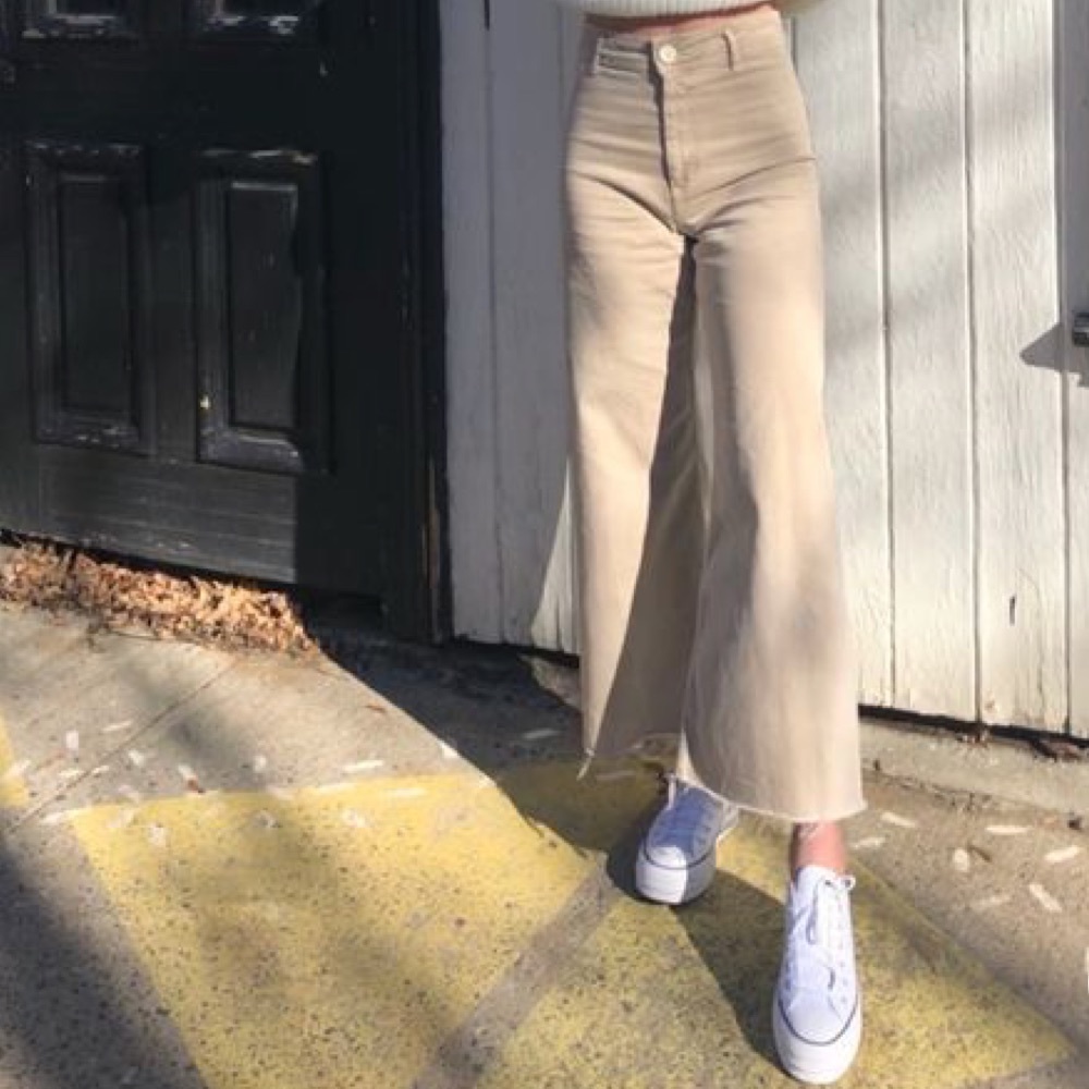 Zara ZW The Marine Straight Jeans - stone grey